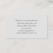 Hazelboom laat botanische potloodtekening grijs visitekaartje (Achterkant)