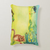 Hazelmuis Eet Wilde Aardbei Accent Kussen (Achterkant (Verticaal))