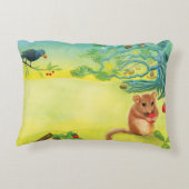 Hazelmuis Eet Wilde Aardbei Accent Kussen (Achterkant)