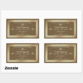 Hazelnoot Bruin en Goud Product Label Roos (Vel)