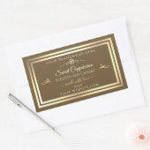 Hazelnoot Bruin en Goud Product Label Roos (Envelop)
