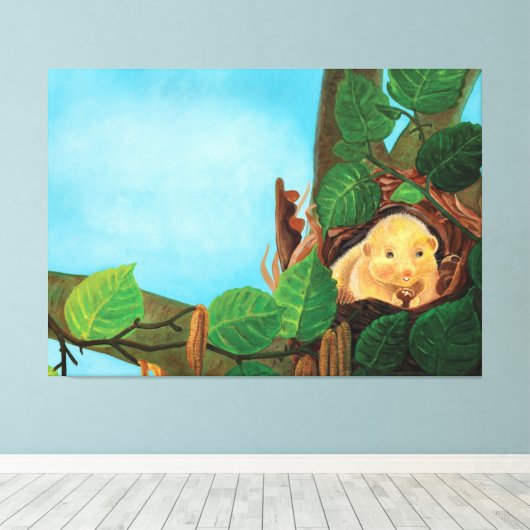 Hazelnoot Canvas Afdruk (Insitu (Houten vloer))