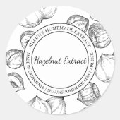 Hazelnoot Extract Schets Modern label (Voorkant)