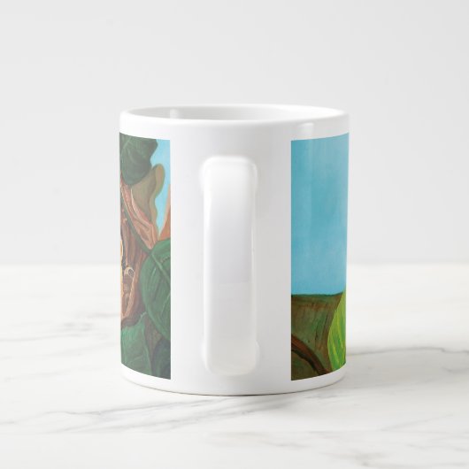 Hazelnoot Grote Koffiekop (Achterkant)