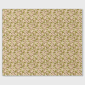 Hazelnootbladeren eikels naadloos patroon cadeaupapier (Vlak)