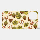 Hazelnootbladeren eikels naadloos patroon Case-Mate iPhone case (Achterkant (horizontaal))