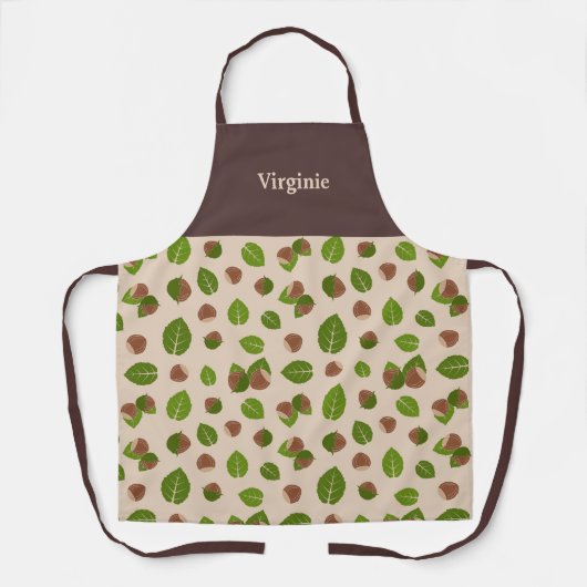 Hazelnootpatroon Schort (Voorkant)