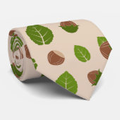 Hazelnootpatroon Stropdas (Opgerold)