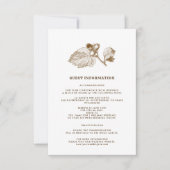 Hazelnoottak Kraft Papier Bruiloft Details Kaart (Voorkant)