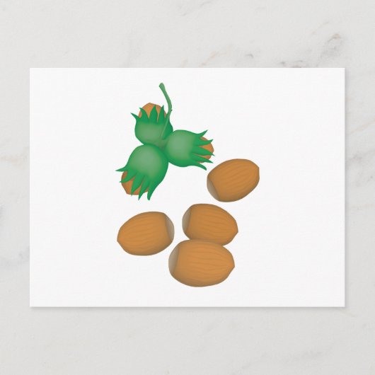 hazelnoten briefkaart (Voorkant)