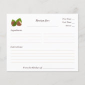 Hazelnoten Bruidsmeisjesfeest Receptkaart (Voorkant)