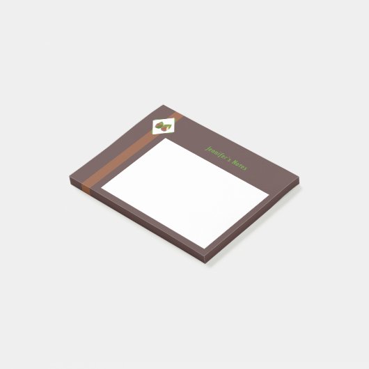 Hazelnoten & Bruin Post-it® Notes (Schuin)