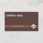 Hazelnoten en bruin Visitekaartje (Achterkant)