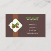 Hazelnoten en bruin Visitekaartje (Voorkant)