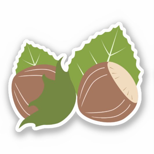 Hazelnoten Sticker (Voorkant)
