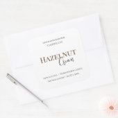 Hazelnut Cream | Cozy Neutral Soy Candle Label (Envelop)