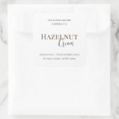 Hazelnut Cream | Cozy Neutral Soy Candle Label (Tas)