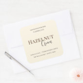 Hazelnut Cream | Cozy Neutral Soy Candle Label (Envelop)