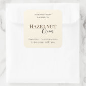 Hazelnut Cream | Cozy Neutral Soy Candle Label (Tas)