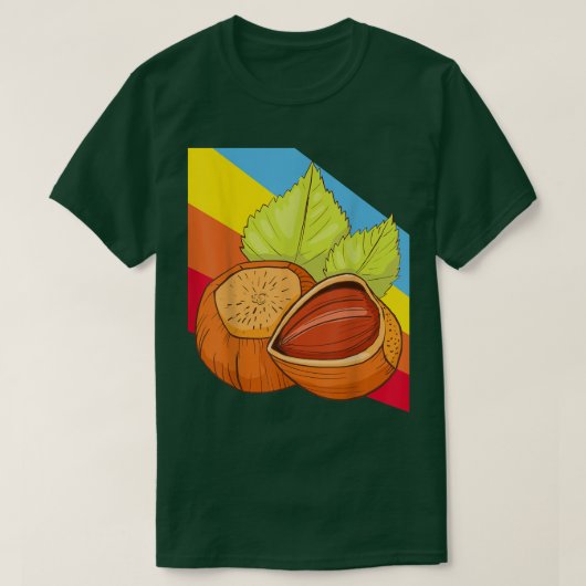 Hazelnut Nut Nuts Food Vegan Vegetarian T-shirt (Design voorkant)