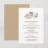 Hazelnut Tak Detailkaart van Kraftpapier voor de T Kaart (Voorkant / Achterkant)