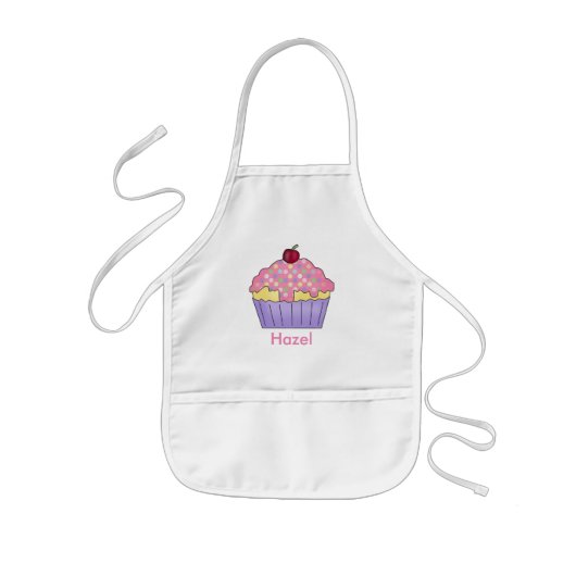 Hazel's gepersonaliseerde Cupcake Apron Kinder Schort (Voorkant)
