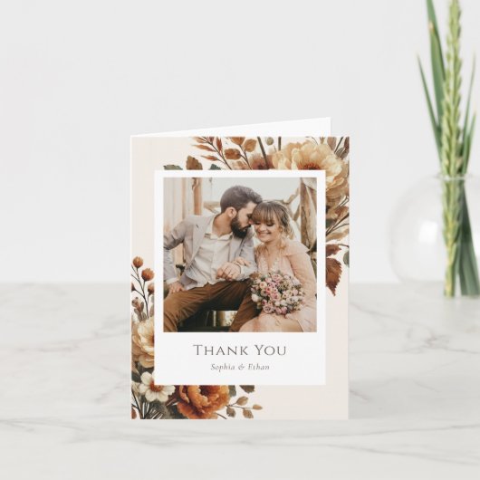 Hazelwood bruiloft foto bedankkaart (Voorkant)