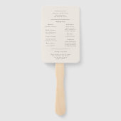 Hazelwood Herfst Floral Wedding Programma Handwaaier (Achterkant)