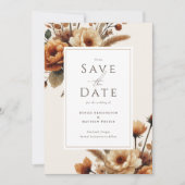 Hazelwood Herfst Floral Wedding Save the Date (Voorkant)