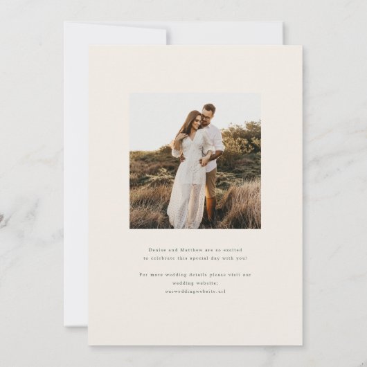 Hazelwood Herfst Floral Wedding Save the Date (Achterkant)