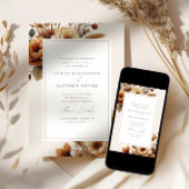 Hazelwood Herfst Waterverf Floral Wedding Kaart