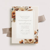 Hazelwood Herfst Waterverf Floral Wedding Kaart