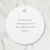 Hazelwood Waterverf Herfst Floral Wedding Bedankjes Labels (Achterkant)