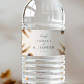 Hazelwood Waterverf Herfst Floral Wedding Waterfles Etiket