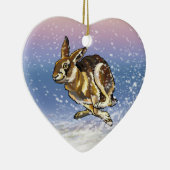 hazen en rendieren keramisch ornament (Rechts)