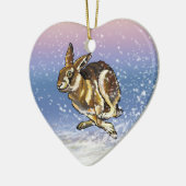 hazen en rendieren keramisch ornament (Links)