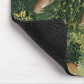 Hazen in een hout muismat (Hoek)