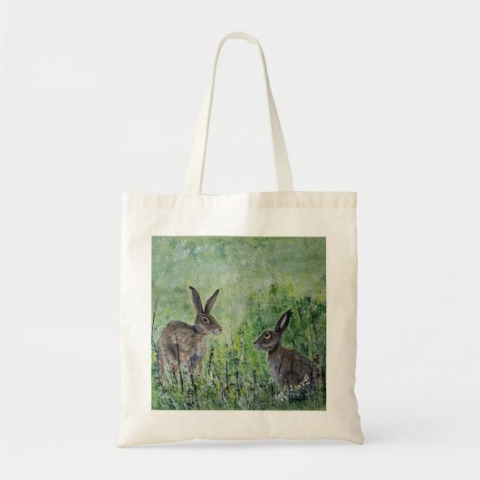 Hazen in een weidewinkeltas tote bag (Voorkant)