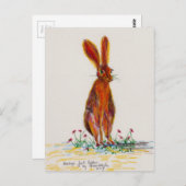 Hazen in Papavers Briefkaart (Voorkant / Achterkant)