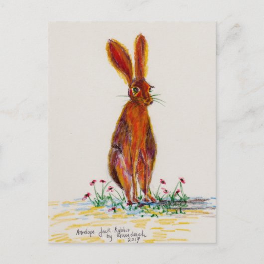 Hazen in Papavers Briefkaart (Voorkant)