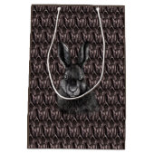 Hazen, konijnen, een tekening in een middelgrote c medium cadeauzakje (Achterkant)