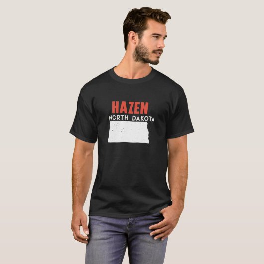 Hazen North Dakota Verenigde Staten Reizen T-shirt (Voorkant volledig)