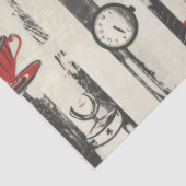 Hazen Theepotten Klokken Alice in Wonderland Decou Tissuepapier (Detail)