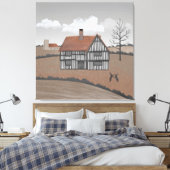 Hazenhuis Canvas Afdruk (Insitu (Slaapkamer))