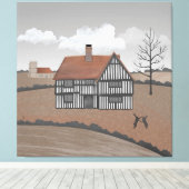 Hazenhuis Canvas Afdruk (Insitu (Houten vloer))