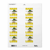 Hazenverlies Grappig Haarverlies Fable Pun cartoon Etiket (Full Sheet)