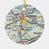 Hazleton PA Keramisch Ornament (Voorkant)
