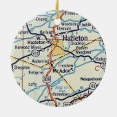 Hazleton PA Keramisch Ornament (Achterkant)