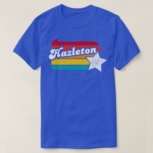Hazleton Pennsylvania Verdrietig Souvenir T-shirt (Design voorkant)