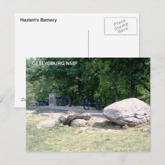 HAZLETT'S BATTERIJ BRIEFKAART (Voorkant / Achterkant)